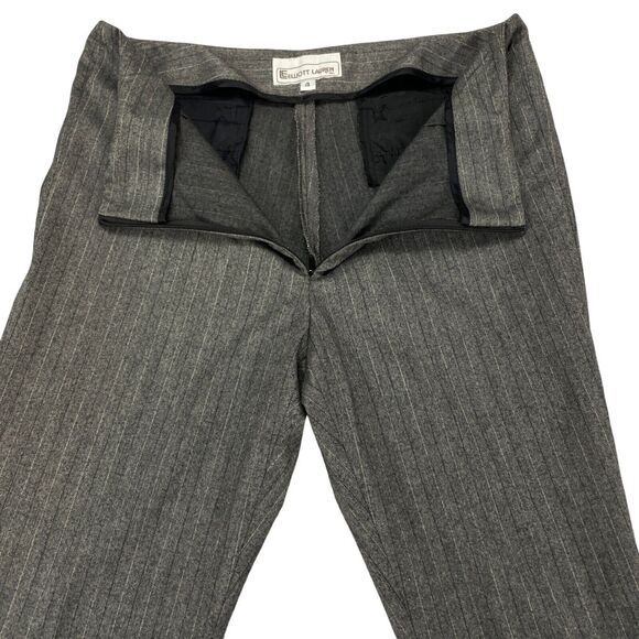 Elliott Lauren Trouser Pants Womens Size 4 Gray Pinstriped Bootcut Leg - Picture 11 of 16